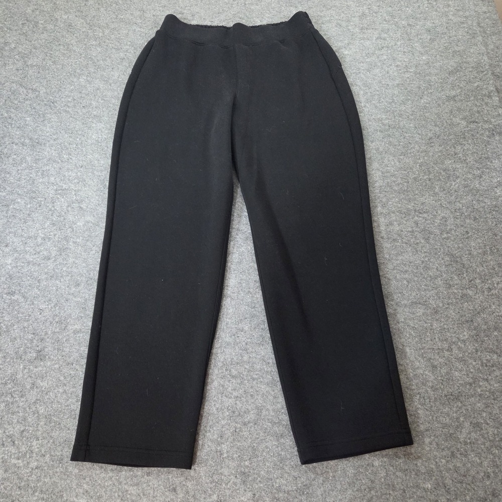 Spanx Women's Medium Petite Black High Waisted Slim Straight Leg  Pants $118